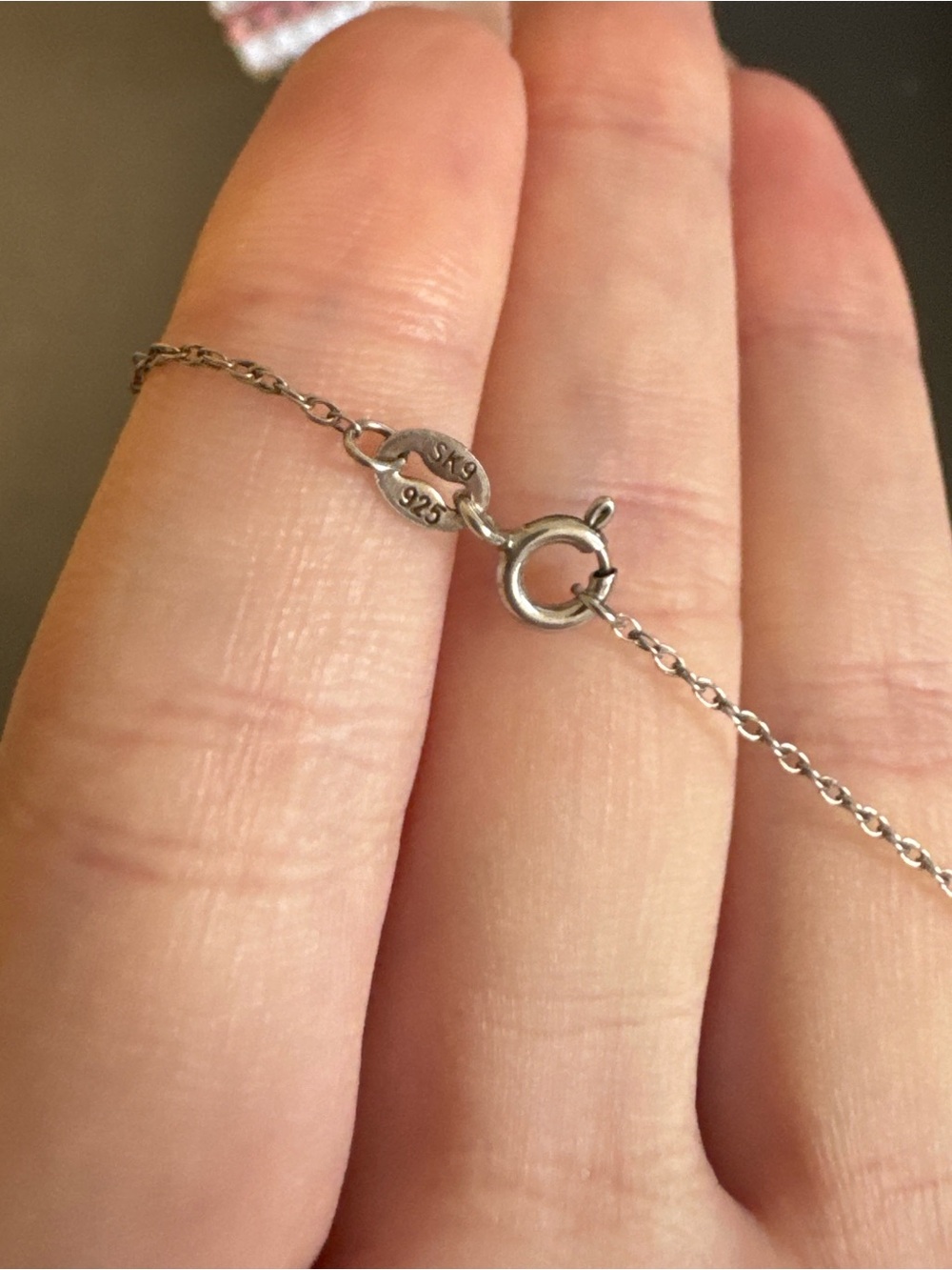 Sterling Silver Cubic Zirconia Drop Pendant Necklace - Picture 4 of 4